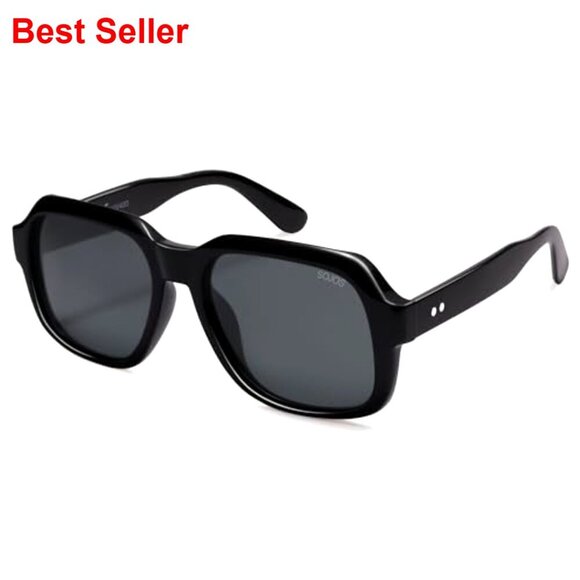 Retro Square Polarized Sunglasses, Oversized Vintage Frames, UV400 Protection main image 6